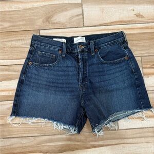 Universal Thread Dark Blue High-Rise Cutoff Jean Shorts